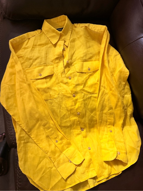 Ralph Lauren Tops - Ralph Lauren Bright Yellow Button-Down Shirt